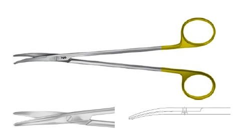 TC МЕТЦЕНБАУМ НОЖИЦІ ВИГНУТІ 145MM